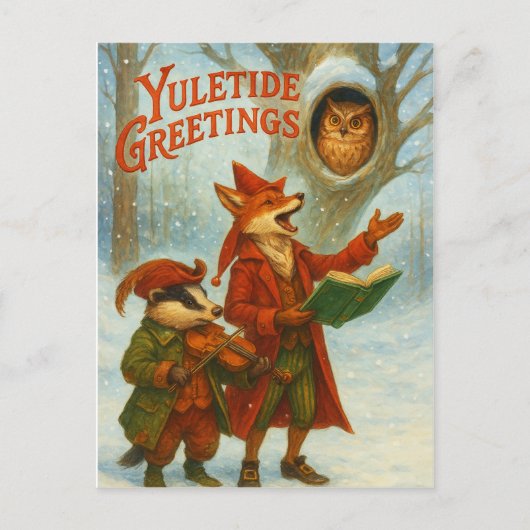 Carte de voeux pliée Yuletide (Devant)