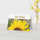 Carte de vœux pliées (Fleur jaune)