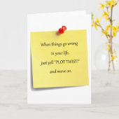 Carte de voeux Plot Twist Post-it (Fleur jaune)