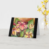 Carte de voeux : "Plumeria de Vivian" (Fleur jaune)