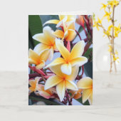 Carte de voeux Plumeria jaune (Fleur jaune)