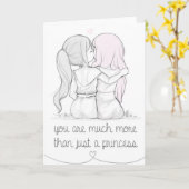 Carte de voeux - plus qu'une simple princesse (Fleur jaune)