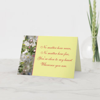 Carte de voeux Poem and Blossoms