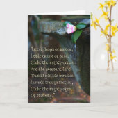 Carte de voeux Poem "Little Things" (Fleur jaune)