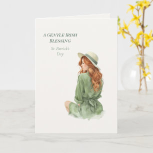 Carte de vœux poétique de chance irlandaise pour l