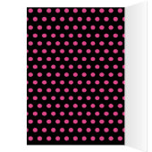 Carte de voeux Pointe Polka (rose noir et néon) (Intérieur (Gauche))