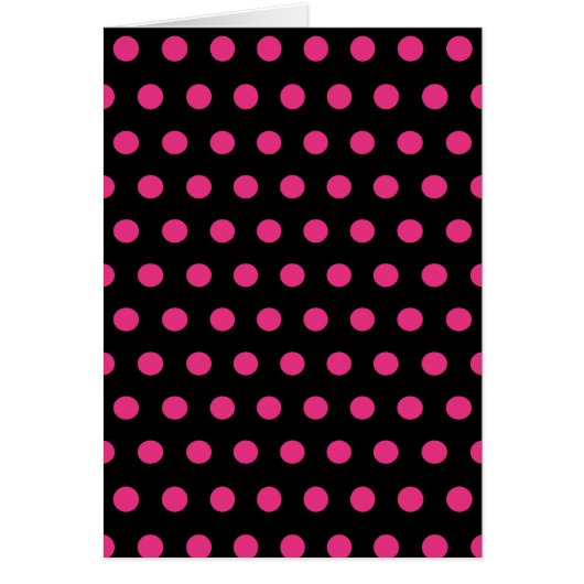 Carte de voeux Pointe Polka (rose noir et néon) (Devant)