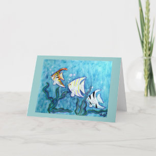 Carte de voeux - poisson tropical d'ange