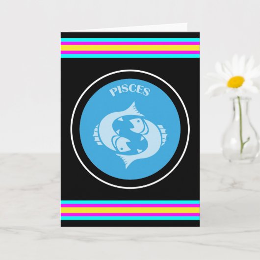 Carte de vœux Poissons (Petite plante)