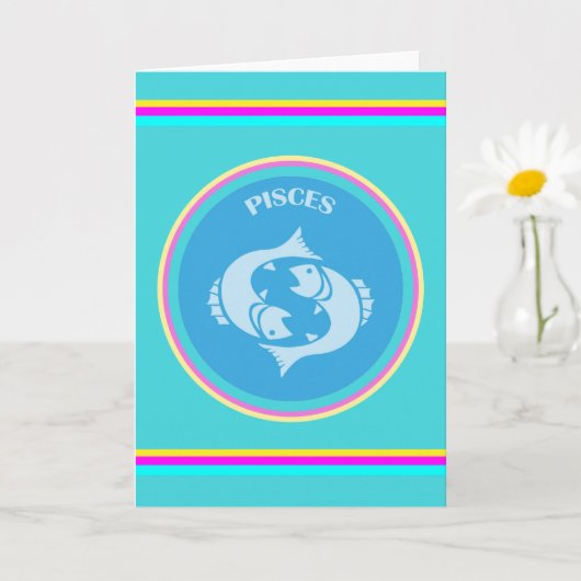 Carte de vœux Poissons (Petite plante)