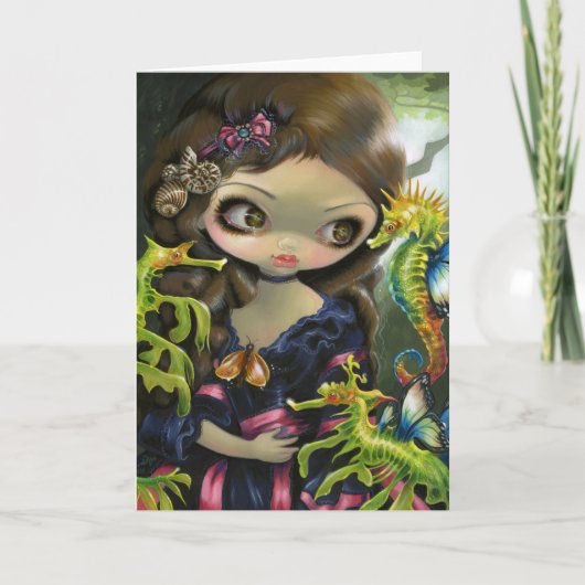 Carte de voeux "Poissons Volants : L'Hippocampe" (Devant)