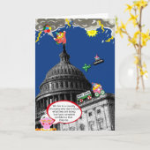 Carte de voeux politique drôle (Fleur jaune)