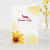 Carte de vœux Polka Dot Bloom (Fleur jaune)