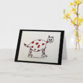 Carte de voeux "Polka Dot Harley" (Fleur jaune)