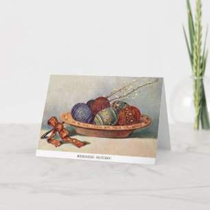 Carte de voeux polonaise de Pâques de cru