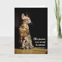 Carte de voeux polyvalente de chat du Bengale