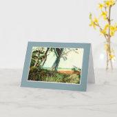 Carte de voeux polyvalente - plage de puits, (Fleur jaune)