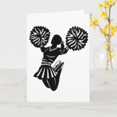 Carte de voeux pom-pom girl (Fleur jaune)
