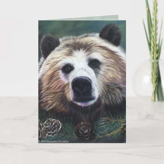 Carte de voeux Pondering Bear (Devant)