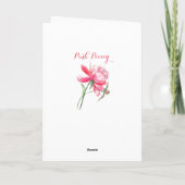 Carte de voeux Pony Aquarelle Rose (Dos)