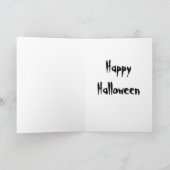 Carte de voeux Poodle blanc Halloween (Intérieur)