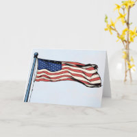Carte de vœux Pop Art du drapeau américain patriot