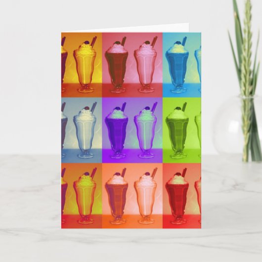 Carte de voeux Pop Art Milkshakes (Devant)