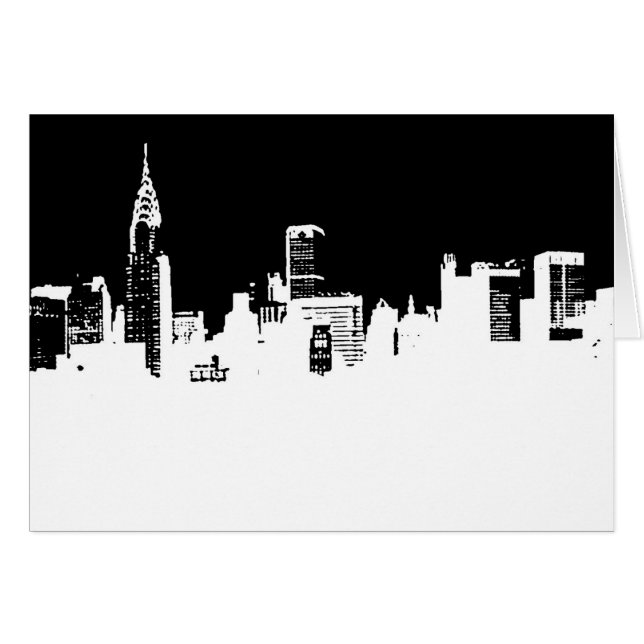 Carte de voeux Pop Art New York City (Devant horizontal)
