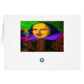 Carte de vœux Pop Art William Shakespeare (Dos Horizontal)