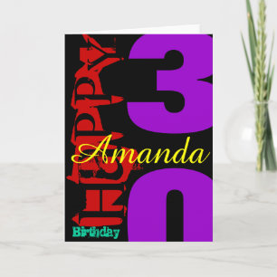 Carte de voeux POP personnalisée 30e anniversaire