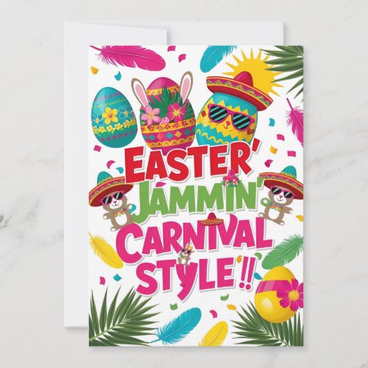 Carte de vœux pop-up "Easter Jammin’ Carnival" (Devant)