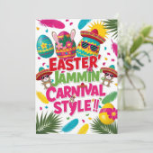 Carte de vœux pop-up "Easter Jammin’ Carnival" (Debout devant)