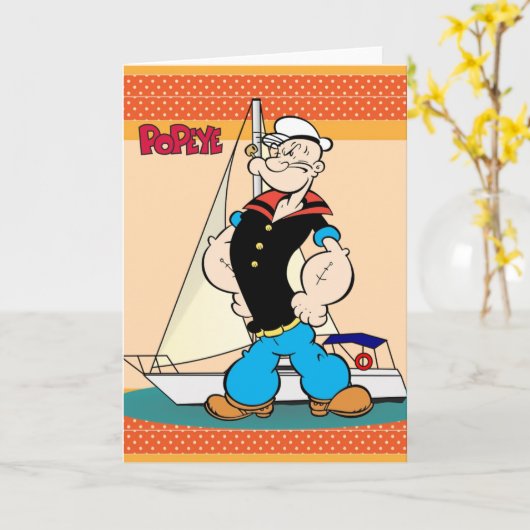 Carte de voeux Popeye (Fleur jaune)