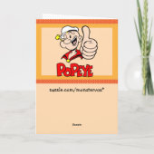 Carte de voeux Popeye (Dos)