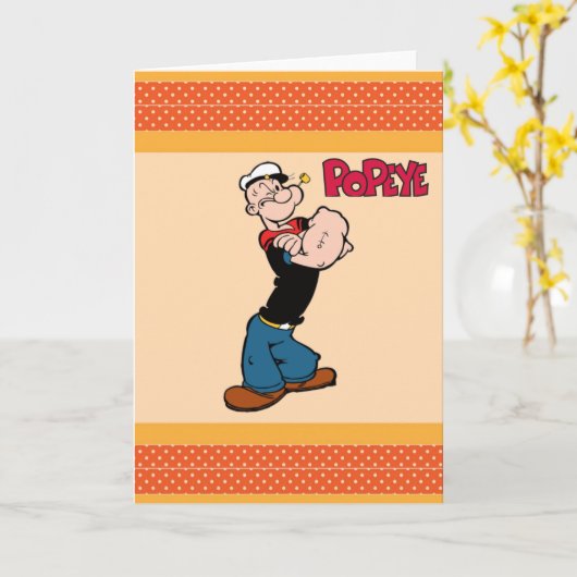 Carte de voeux Popeye (Fleur jaune)