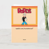 Carte de voeux Popeye (Dos)