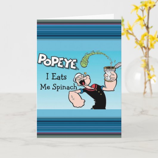 Carte de voeux Popeye (Fleur jaune)