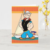 Carte de voeux Popeye (Fleur jaune)