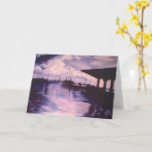 Carte de voeux Port de Fort-de-France (Fleur jaune)