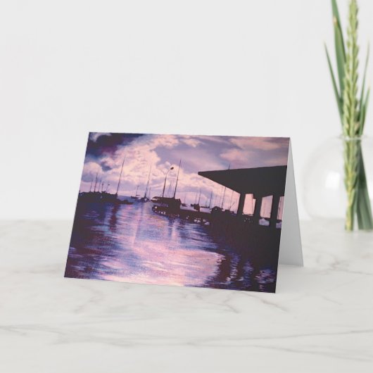 Carte de voeux Port de Fort-de-France (Devant)