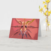 Carte de voeux portoricaine de masque de vejigante (Fleur jaune)