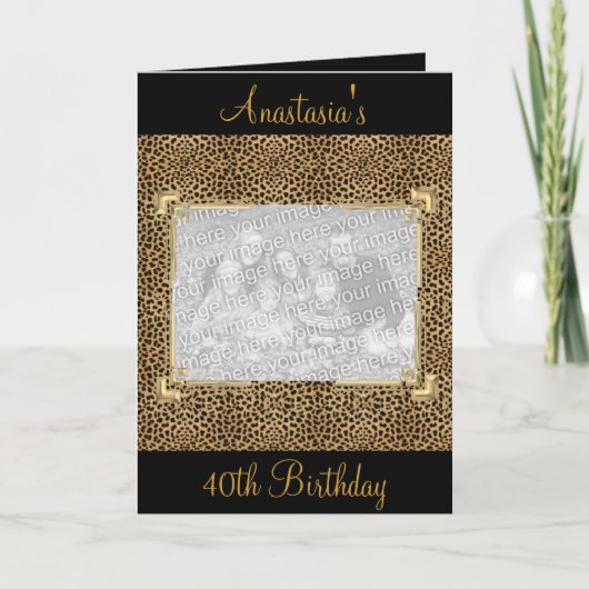 Carte de voeux Poster de animal noir photo (Devant)