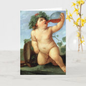 Carte de voeux potable de Bacchus (Fleur jaune)