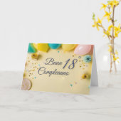 carte de voeux pour 18 ans (Fleur jaune)