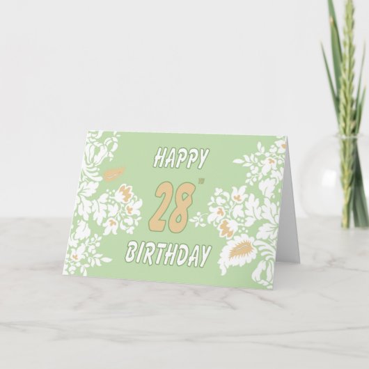 Carte de voeux pour 28e anniversaire (Devant)