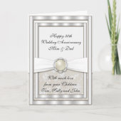 Carte de voeux pour 30 ans de mariage en damas (Devant)