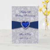 Carte de vœux pour 45e anniversaire de mariage à m (Fleur jaune)