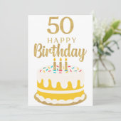 carte de voeux pour 50 ans (Debout devant)