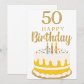 carte de voeux pour 50 ans (Devant / Derrière)