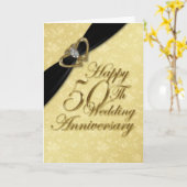 Carte de voeux pour 50 ans de mariage en Damas (Fleur jaune)